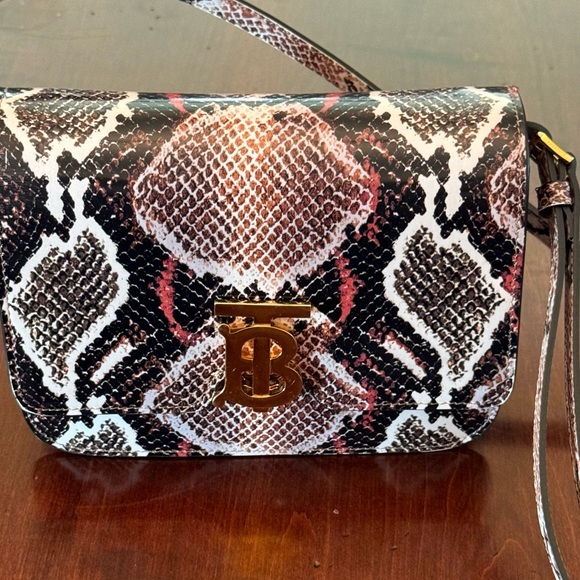 Burberry Python Print TB Flap Small Bag - Picture 7 of 8
